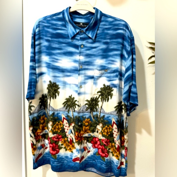 Consensus Other - Consensus Tropical Sportswear Blue Hawaiian Shirt Men’s size XL